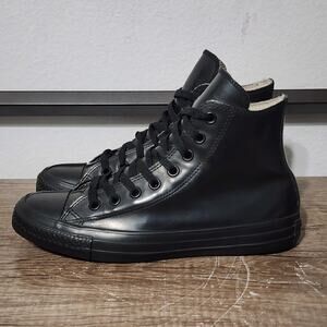 Converse Chuck Taylor All-Star High Top Leather Women's Shoes Size 8.5 Black